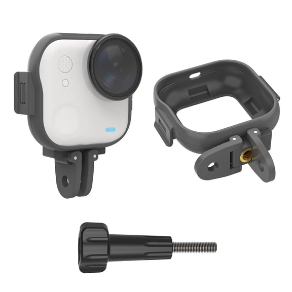 Vertical & Horizontal Folding Mount Adapter for Action Cameras, Quick Release Frame with 1/4 Screw, Compatible with Insta360 GO Ultra