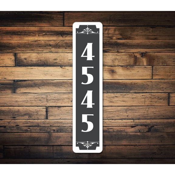 Vertical House Number Sign House Number Gift House Number Porch Sign Vertical Porch Gift Porch House Gift House Number Address Sign - Size: 16 x 4 Inches