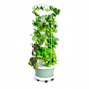Vertical Hydroponic Tower Garden Kit, 40 Planting Pods with Trellis, Automatic Timer, Indoor & Outdoor Herb and Vegetable Growing System