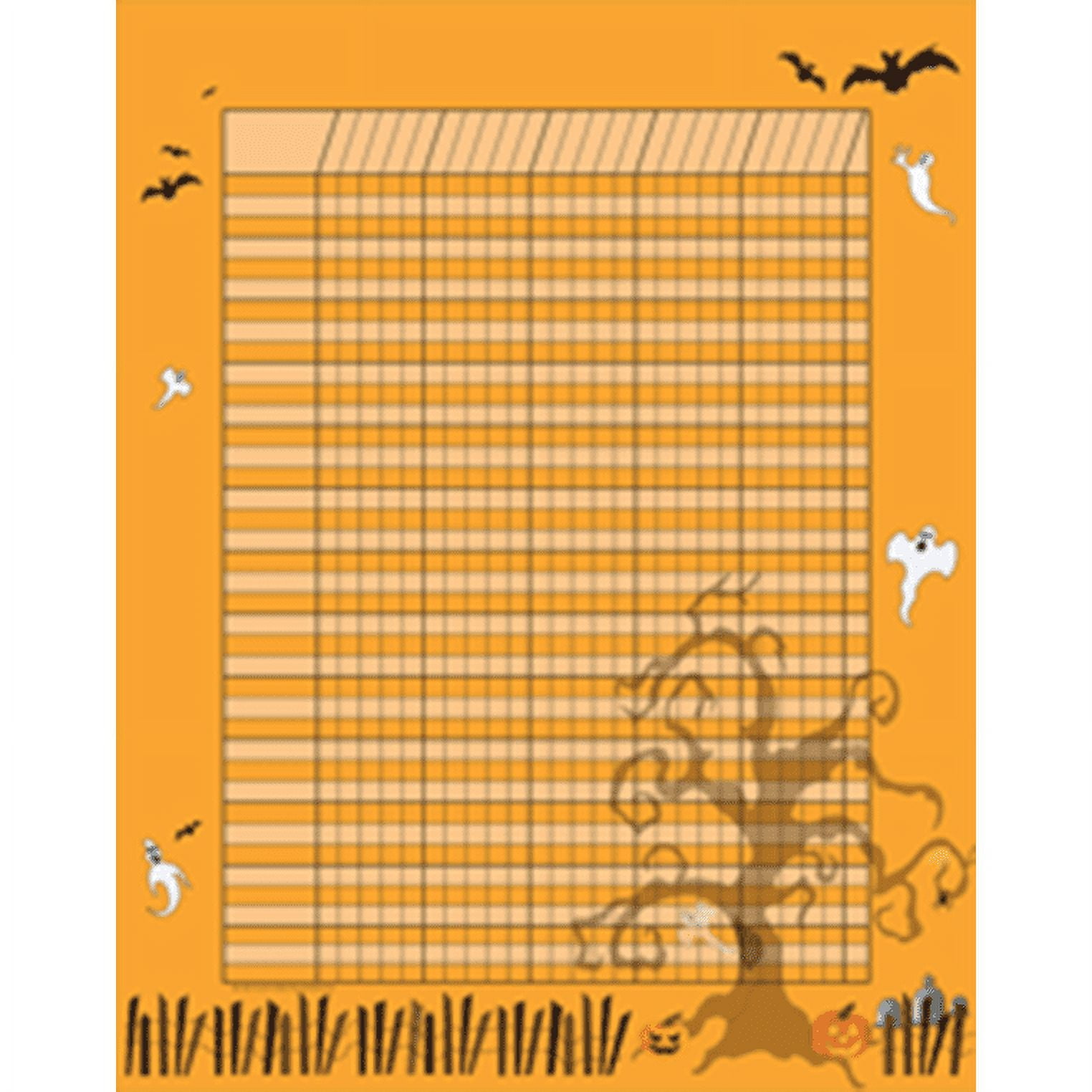 SHAPES ETC.  Vertical Incentive Chart - Halloween