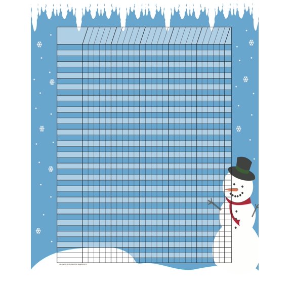 SHAPES ETC. Vertical Incentive Chart - Snowman