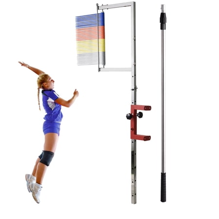 Vertical Jump Tester | Vertical Jump Measurement Tool | 3.9-11.5Ft Adjustable Vertical Jump Trainer | Wall Mounted Jump Height Measurement Pole | Basketball for Adults & Teenagers Training