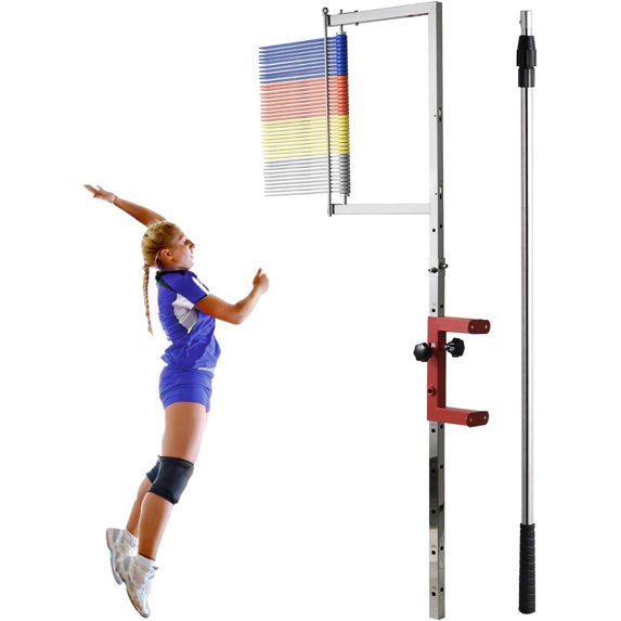 Vertical Jump Tester Wall Mount,Measuring Tool,3.9FT-11.5FT Adjustable Height,High Jumps Trainings Equipment,Volleyball Jumping Trainer for Training,Standing High Jump Training,Single/Four Color