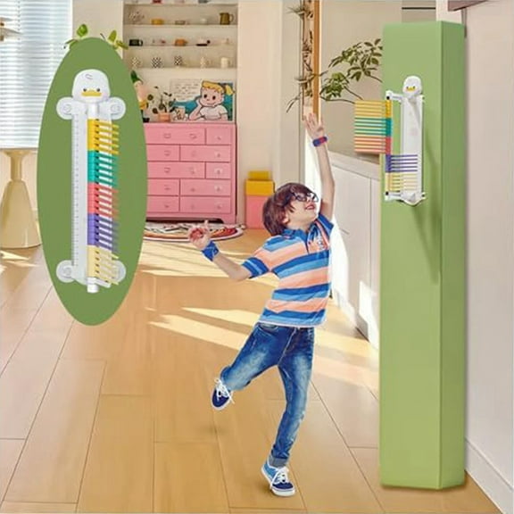 Vertical Jump Tester for Kids Cartoon Duck Wall Mounted Vertical Jump Trainer Resettable Vertical Jump Measurement Tool