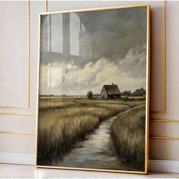 Vertical Landscape Painting Rustic Country Wall Art Vintage Able North Prints Art Print Wall Art Modern Wall Decor Wall Art