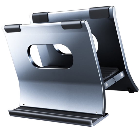 Vertical Laptop Dock Stand Aluminum Holder Gravitational Auto Widely use for Multiple Notebook Models Space Gray