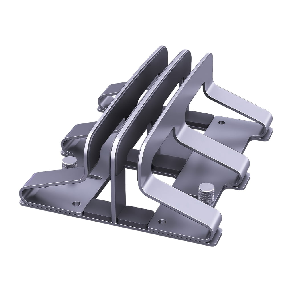 Vertical Laptop Stand 2 Slot Desktop Stand Holder Adjustable Dock Space Saving for Desk Notebook