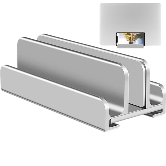 Vertical Laptop Stand Desktop Dock Holder For Computer, Tablet Aluminum Anti Slide Phone Desktop Holder
