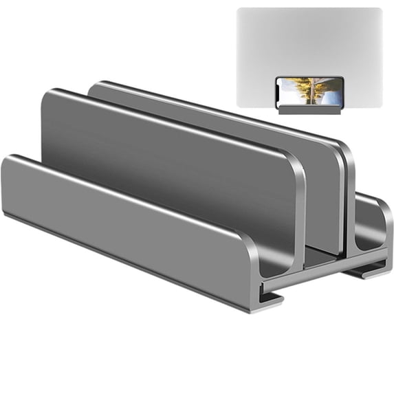 Vertical Laptop Stand Desktop Dock Holder For Computer, Tablet Aluminum Anti Slide Phone Desktop Holder
