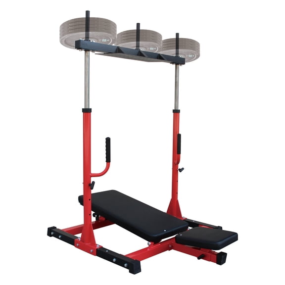 Vertical Leg Press Machine - Adjustable Back/Head Positions, 286 lb Capacity, Olympic Plate Compatible (41.14"L x 33"W)