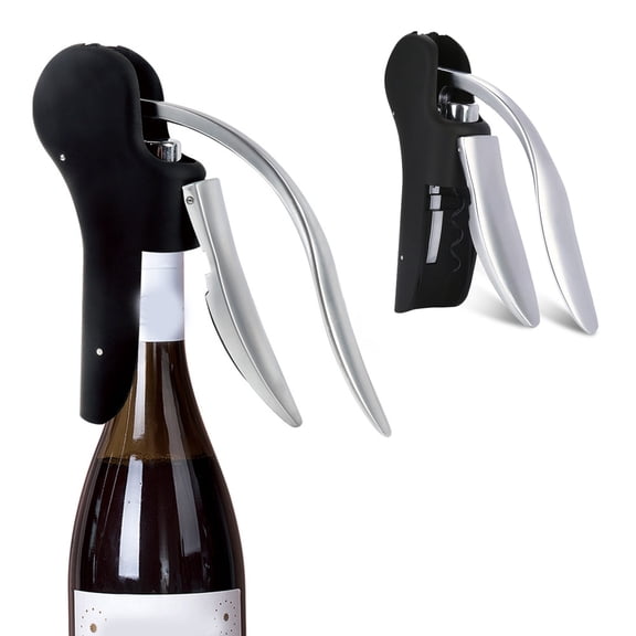 Vertical Lever Corkscrew Wine Bottle Opener - Ergonomic Handle - Non-Slip - Multifunctional Quick Open Beverage Bottle Tool - Essential Home Bar Supplies