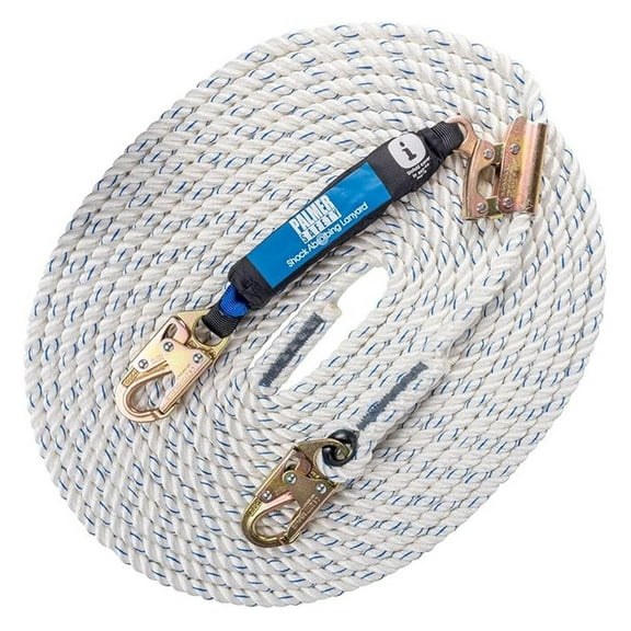 Vertical Lifeline Assembly - 25FT Rope Harness Safety Lanyard with Rope Grab - Fall Protection Kit