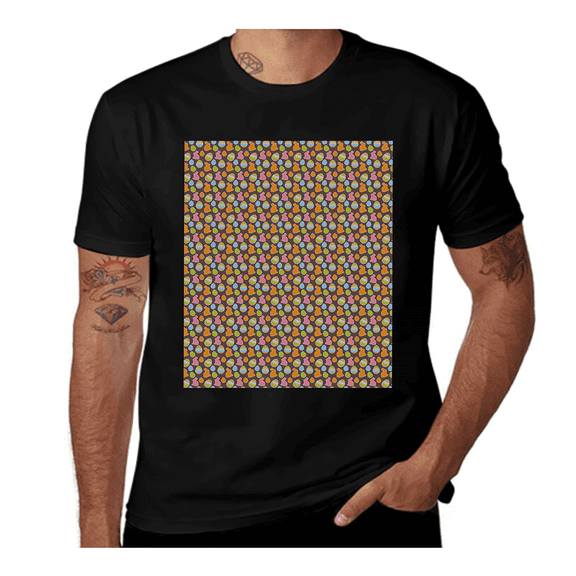Vertical Lines Curves-Geometric-Yellow Green-Cream- Casual Streetwea Everyday Tshirt Comfortable Wear tee shirt
