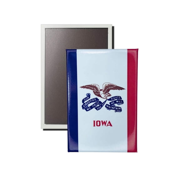 Vertical Magnet - State Flag Iowa - USA | Refrigerator  Locker Display, Travel Souvenir Gift, Collectible Home Accent