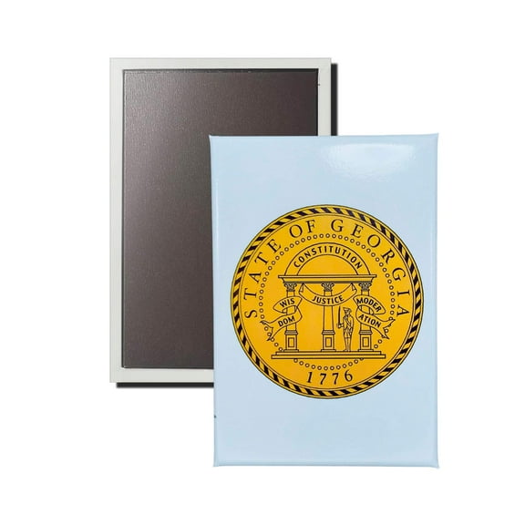 Vertical Magnet - State Seal Georgia - USA | Refrigerator Locker Display, Travel Souvenir Gift, Collectible Home Accent
