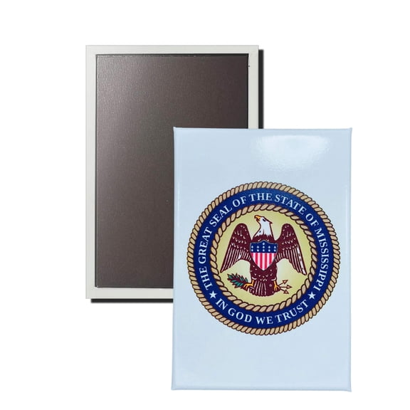 Vertical Magnet - State Seal Mississippi - USA | Refrigerator Locker Display, Travel Souvenir Gift, Collectible Home Accent