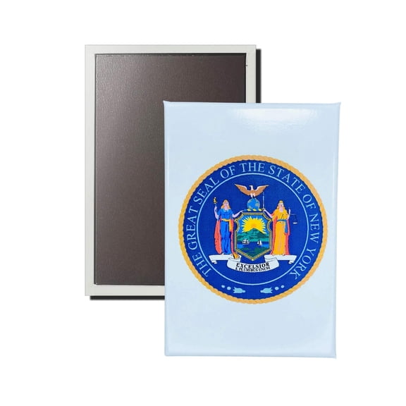 Vertical Magnet - State Seal New York - USA | Refrigerator Locker Display, Travel Souvenir Gift, Collectible Home Accent