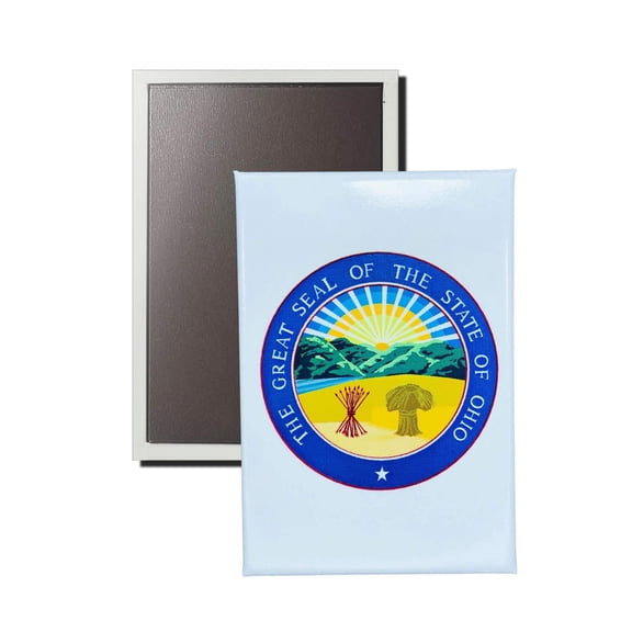 Vertical Magnet - State Seal Ohio - USA | Refrigerator Locker Display, Travel Souvenir Gift, Collectible Home Accent