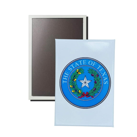 Vertical Magnet - State Seal Texas - USA | Refrigerator Locker Display, Travel Souvenir Gift, Collectible Home Accent