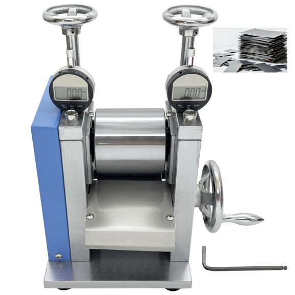 Vertical Manual Lab Roller Press Machine for Battery Electrode Pressing with Digital Display