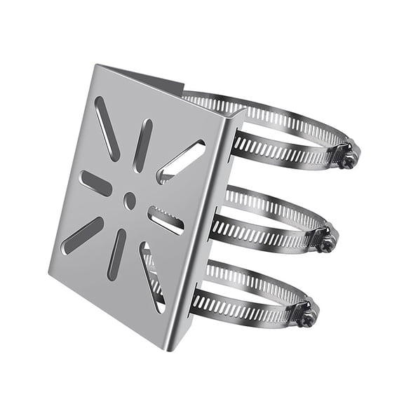 Vertical Mast Mount Brackets with Adjustable Rings Adjustable Steel Camera Mount Brackets Simple Use for Security Cameras