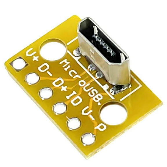Vertical Micro USB Connector PCB Board Female PCB Welding Adapter Connector Computer Accessories Interconnects Props