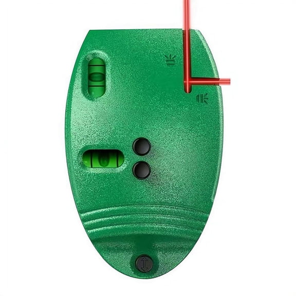 Vertical Mouse Level, Infrared Horizontal Line Right Angle Bubble Level, Level Tool Laser Mouse, Lazer Leveler Tool 30' Interior Range - Green