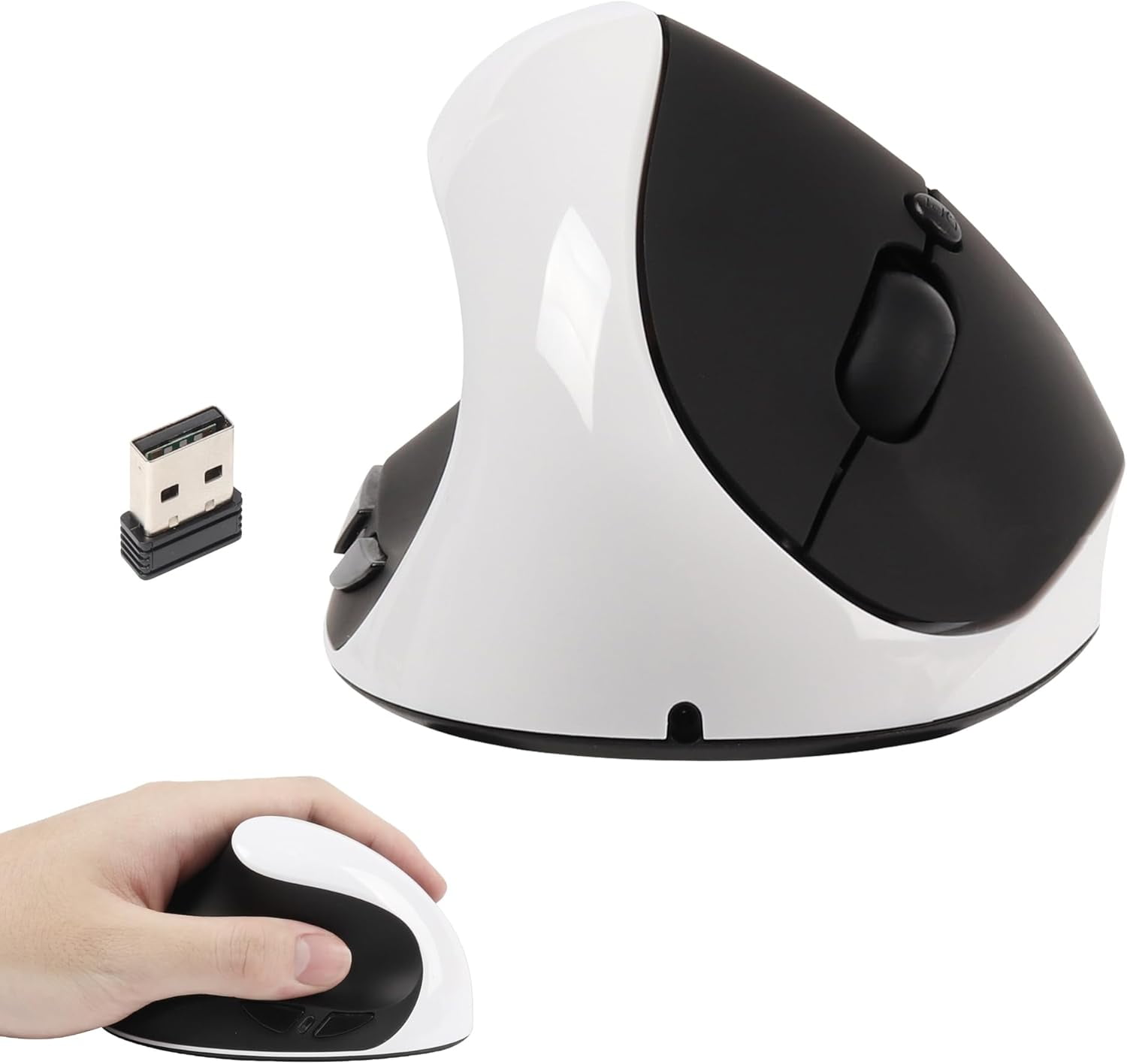 Vertical Mouse Wireless Left Handed Mouse Ergonomic 2.4Ghz Optical Computer Mice With Usb