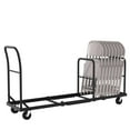 thumbnail image 1 of Vertical Multifunctional Folding Chair Cart,L-Shape Horizontal Placement Chair Cart,Heavy Metal Folding Chair Storage Rack for 35 Plastic Resin and 15 Wood Folding Chairs, 1 of 6
