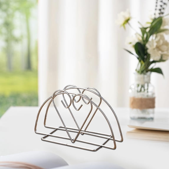 Vertical Napkin Rack - Stainless Steel, Space-saving Design, Rust-free Modern Craft, for Kitchen Countertop & Dining Table Organization, topliu