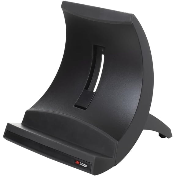 Vertical Notebook Computer Riser With Cable Management, 9" X 12" X 6.5" To 9.5", Black/charcoal Gray, Supports 20 Lbs