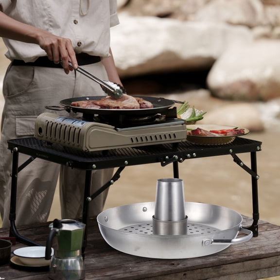 Stainless Steel Chicken Roaster Pan with Lid, Oven and Stove Safe Skillet Pot for Roasting, Frying, and Cooking Meals