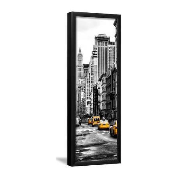 Vertical Panoramic Door Posters NYC Yellow Taxis Cabs on Broadway Avenue in Manhattan, Scenic Framed Art Print Wall Art by Philippe Hugonnard Sold by Art.Com