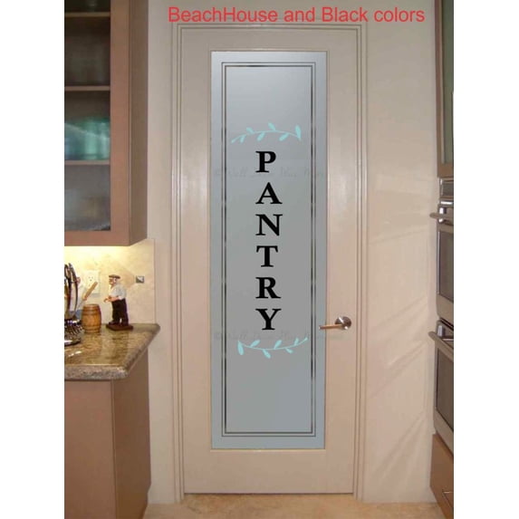 Vertical Pantry Decal Sticker Laurel Wreath Kitchen Wall Stickers ...