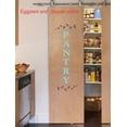 thumbnail image 1 of Vertical Pantry Decal Sticker Laurel Wreath Kitchen Wall Stickers - Pantry Decals for Kitchen Door - Removable Vinyl Lettering Decor for Glass Door, 10x30-Inch, Eggplant/GeyserBlue, 1 of 5