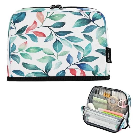 Vertical Pencil Case Pencil Bag Pencil Cases Large Capacity Storage Pencil Box Paintbrush Box Office Supplies Box Beautiful Leaves Seamless