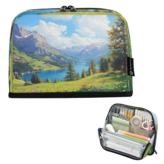 Vertical Pencil Case Pencil Bag Pencil Cases Large Capacity Storage Pencil Box Paintbrush Box Office Supplies Box Spring River