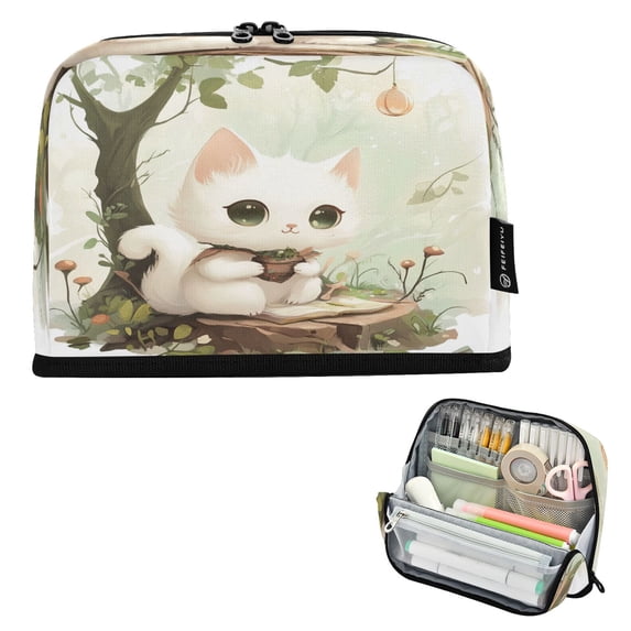 Vertical Pencil Case Pencil Bag Pencil Cases Large Capacity Storage Pencil Box Paintbrush Box Office Supplies Box Super Cute Kitten