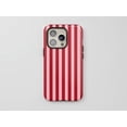 thumbnail image 1 of Vertical Pink & Red Striped Tough Phone Case – Retro Aesthetic Protective Cover for iPhone 16/15/14/13/12/11 Pro Max, Samsung Galaxy S25/S24/S39, 1 of 5