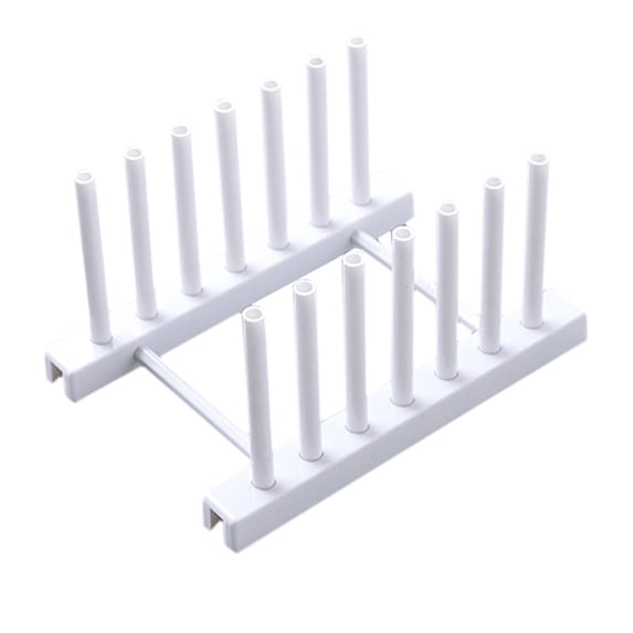 Vertical Plastic Plate Lid Storage Dish Rack, Freestanding Kitchen Cabinet Drainer Organizer, Multi Compartment Holder for Cookware, Bowl, Cup, Cutting Board and Tableware Space Saving Arrangement
