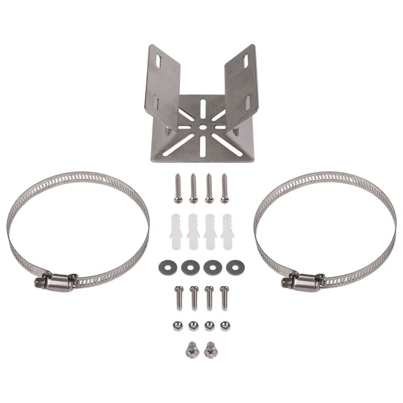 Vertical Pole Mount Adapter Bracket for eufyS340 with Stainless Steel Loops