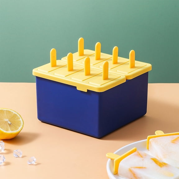 Vertical Popsicle Molds Set, Food-Grade Reusable Ice Cream Makers, Leak-Proof Homemade Yogurt & Fruit Pop Model