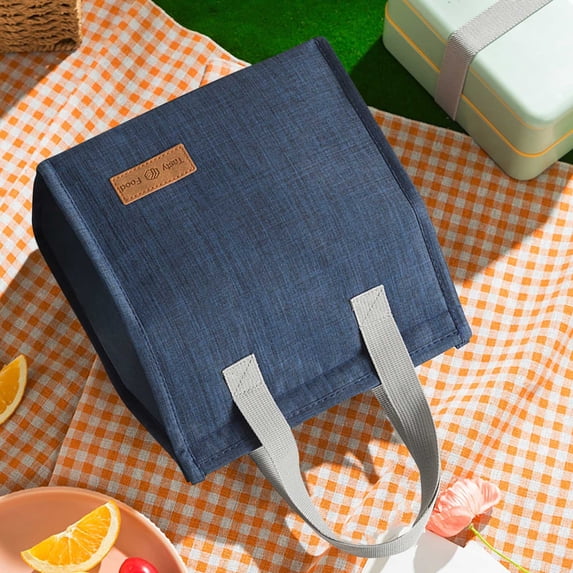 Vertical Portable Meal Bag Insulated Lunch Tote Large Capacity Bento Food Container for Office Picnic Travel