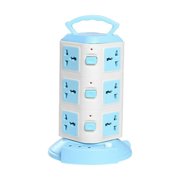 Vertical Power Strip Tower with 20 Outlets & 3 USB Ports – 6.6ft Surge Protector for Home/Office (White, 2500W, FCC Certified)