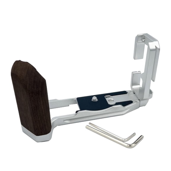 Vertical Quick Release L Plate Bracket Holder Wooden Side Grip Bracket for X-T5
