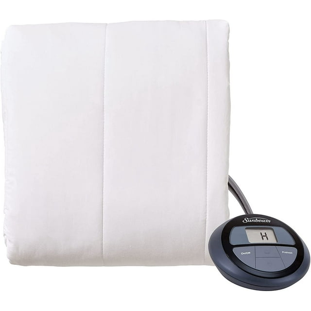 Vertical Quilt Heated Mattress Pad with Digital LCD Display Remote