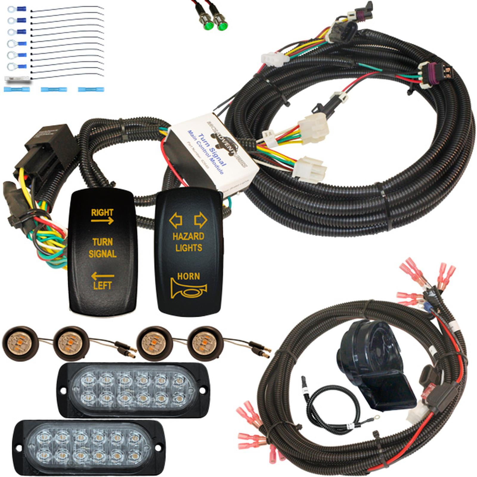Vertical Rocker Switch Polaris Plug and Play turn kit with Horn