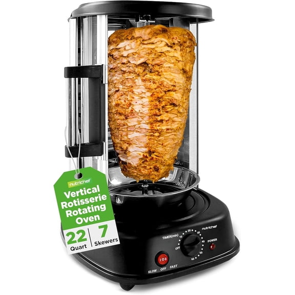 Vertical Rotisserie Oven - Rotating Kebob Cooker
