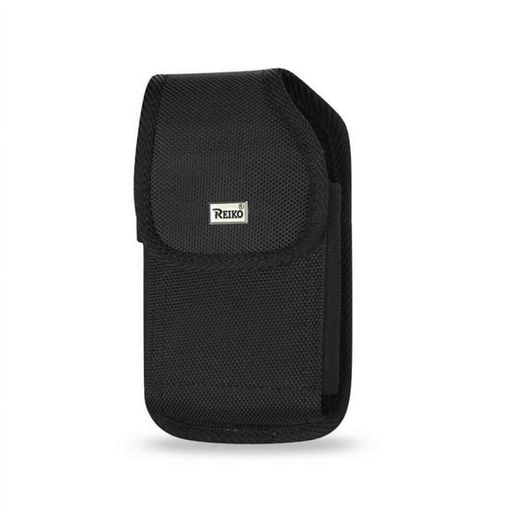 Vertical Rugged Nylon Case with Belt Loop, Compatible with Tracfone BLU View 5 with a thin cover on it.