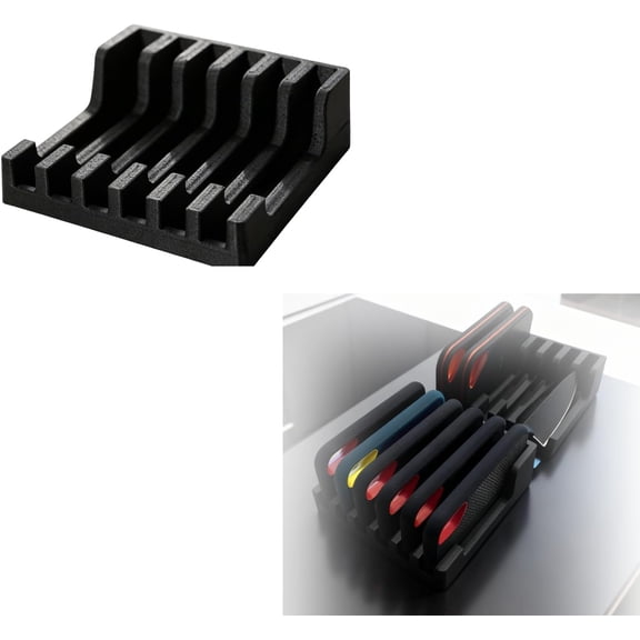 Vertical SSD Holder Compatible with SanDisk Extreme Portable SSD (1TB)  Desk Organizer Storage Stand with Heat-Dissipating Open Design and Non-Slip Silicone Feet  Space-Saving Dock (6 Drives)